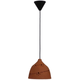 Φωτιστικό Οροφής TERRA-03 1/L CER 39-0010 Φ18 Onion Brown Heronia Κεραμικό