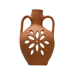Φωτιστικό Τοίχου - Απλίκα TERRA-05ΑΡ CER 39-0018 CER Stamna Brown Heronia Κεραμικό