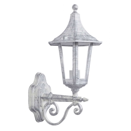 Φωτιστικό Τοίχου-Απλίκα 07-1345 46x26,5x20,5cm E27 10W Led IP44 White-Silver Heronia