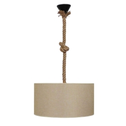 Φωτιστικό Οροφής Rope 14-0177 1/Ε27 Με Αμπαζούρ Φ40x70cm ΗΚ-02 Beige Heronia