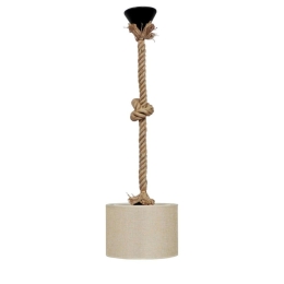 Φωτιστικό Οροφής Rope 14-0178 1/Ε27 Με Αμπαζούρ Φ20x65cm ΗΚ-02 Beige Heronia