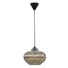 Φωτιστικό Οροφής Rigato 02-0332 1/Ε27 Φ25x90cm Fume Heronia