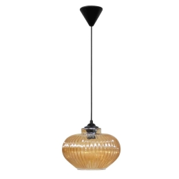 Φωτιστικό Οροφής Rigato 02-0331 1/Ε27 Φ25x90cm Honey Heronia