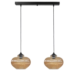 Φωτιστικό Οροφής - Ράγα Rigato 02-0346 2/Ε27 Φ25x55x96cm Honey Heronia