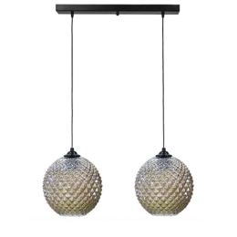 Φωτιστικό Οροφής - Ράγα GL-5010 02-0369 2/Ε27 Φ25x55x96cm Fume Heronia
