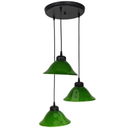 Φωτιστικό Οροφής 02-0359 Ανισόπεδο 3/Ε27 Φ42x78cm Green Heronia