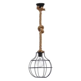 Φωτιστικό Οροφής Fun-50 Rope 31-1281 1/Ε27 Black Heronia
