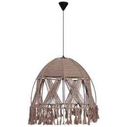 Φωτιστικό Οροφής Brazil-B 31-1301 1/Φ Φ60cm 140cm Mackrame Brown Heronia