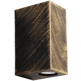 Φωτιστικό Οροφής - Σποτ C-042 15-0211 Square Up-Down 2xGU10 Led 10,2x7,5x16,5cm Bronze Heronia