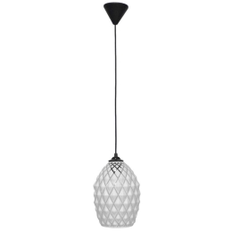 Φωτιστικό Οροφής Ανανάς 02-0385 GL-5080/20K Φ20x90cm Black-White Heronia
