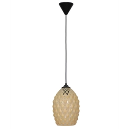 Φωτιστικό Οροφής Ανανάς 02-0386 GL-5080/20K Φ20x90cm Black-Somon Heronia
