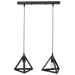 Φωτιστικό Οροφής - Ράγα Giza 34-0336 2/Ε27 50x21x80cm Μεταλλικό Black Heronia