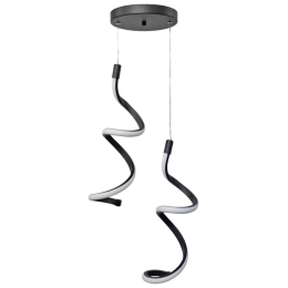 Φωτιστικό Οροφής Cobra 01-0327 2/Led 2X24W Φ30 85cm Black Heronia