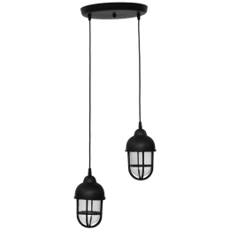 Φωτιστικό Οροφής 11-0305 SLP-900 2xE/27 Led Φ30x80cm Black Heronia