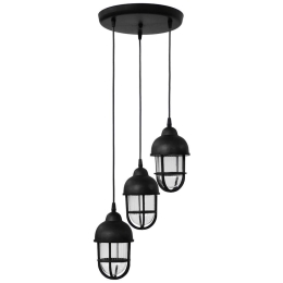 Φωτιστικό Οροφής 11-0306 SLP-900 3xE/27 Led Φ30x80cm Black Heronia