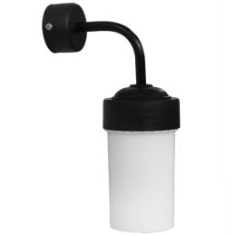 Φωτιστικό Τοίχου - Απλίκα 32-0135 D-06AS 90⁰ E/27 Led Φ8x15x26,5cm Black-White Heronia