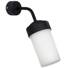 Φωτιστικό Τοίχου - Απλίκα 32-0136 D-06AS 45⁰ E/27 Led Φ8x25x24cm Black-White Heronia