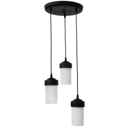 Φωτιστικό Οροφής 32-0142 D-06 3xE/27 Led Φ8x85cm Black-White Heronia