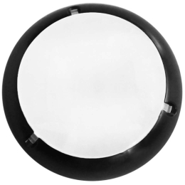 Φωτιστικό Οροφής - Πλαφονιέρα D-213B 32-0222 2/Ε27 Φ34x10cm Black Heronia PC,PP