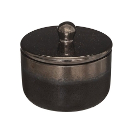 Δοχείο Διακοσμητικό Με Καπάκι 07.173427 12Χ11cm Bronze-Black Κεραμικό