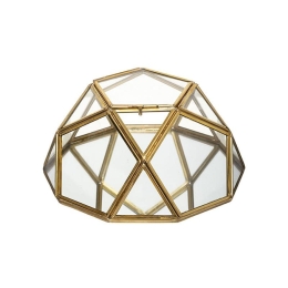 Μπιζουτιέρα Gypsy 07.173522 19Χ9,5cm Clear-Gold Γυαλί