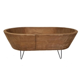 Πιατέλα Διακοσμητική Paulownia 00.07.7543B 47Χ27Χ17cm Brown Ξύλο