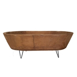 Πιατέλα Διακοσμητική Paulownia 00.07.7543C 50Χ30Χ17cm Brown Ξύλο