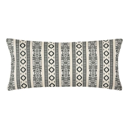 Μαξιλάρι Διακοσμητικό (Με Γέμιση) Jacq Lurex 07.172445 Beige-Black 25X58 Βαμβάκι-Πολυέστερ