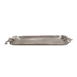Διακοσμητική Πιατέλα Σχ. Σαύρα 00.07.7324 44cm Silver Αλουμίνιο