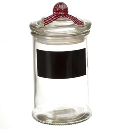 Βάζο Γυάλινο Με Μαυροπίνακα 07.125256 5,8Χ11cm 190ml Clear Γυαλί