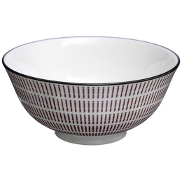 Μπώλ Lunis 07.160560B 15X7cm White-Red Κεραμικό