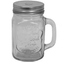 Ποτήρι Με Λαβή & Inox Καπάκι 00.03.3319 400ml Γυάλινο Clear Γυαλί