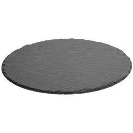 Πλατώ Στρογγυλό 07.160700 Φ28cm Σχιστόλιθος Anthracite Πέτρα