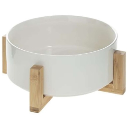Σαλατιέρα Σε Βάση Bamboo 07.160744 Φ27,2cm Κεραμική White Medium Κεραμικό