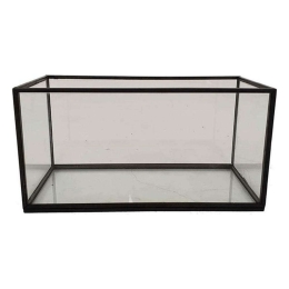 Βάση Διακοσμητική Finish 00.03.32040 20x10x10cm Γυάλινη Black-Clear Γυαλί