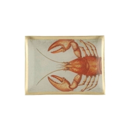 Διακοσμητική Πιατέλα Lobster 02.1073503 10x14cm Γυάλινη Multi Γυαλί