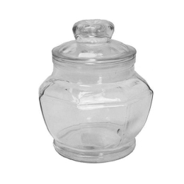 Δοχείο Με Καπάκι Πολυγωνικό 00.03.3250 700ml Clear Γυαλί