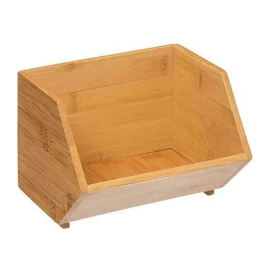 Θήκη Οργάνωσης Στοιβαζόμενη 07.167732 17,5x15,5x12,5cm Bamboo Natural Bamboo