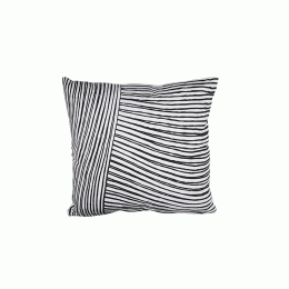 Μαξιλάρι Διακοσμητικό (Με Γέμιση) Stripes 02.1064335 Black-White 45X45 100% Βαμβάκι