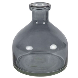 Βάζο Γυάλινο 013.783877 18x20cm Grey Γυαλί