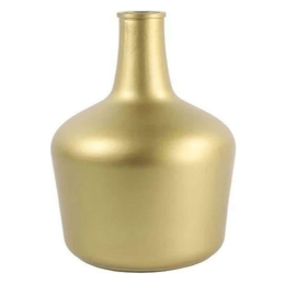 Βάζο Γυάλινο 013.786105 25x42cm Gold Γυαλί