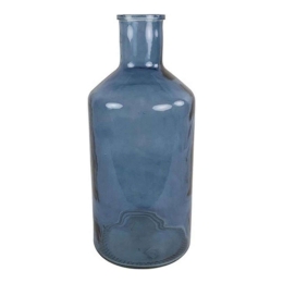 Βάζο Γυάλινο 013.786148 24x52cm Blue Γυαλί