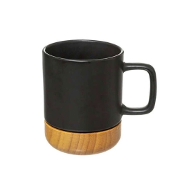 Κούπα Κεραμική Με Bamboo 07.176952 430ml Black Κεραμικό