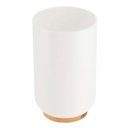 Ποτήρι Μπάνιου Με Bamboo 06.6174210 White Πλαστικό