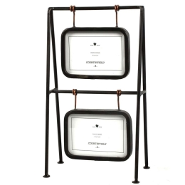 Κορνίζα Επιτραπέζια 2 Θέσεων 013.784092 13x19cm Black-Gold Μέταλλο
