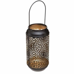 Φανάρι Μεταλλικό Lace 07.167233 23cm Black-Gold Μέταλλο