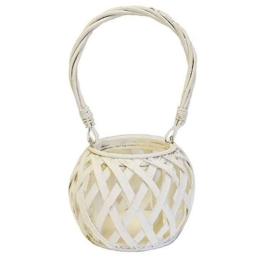 Φανάρι Ξύλινο 00.07.7804 Φ17x13cm White Ξύλο