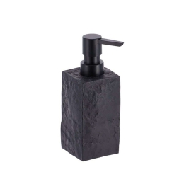 Δοχείο Κρεμοσάπουνου Stone 06.62120103 Black Πολυρεσίνη