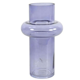 Βάζο Γυάλινο 013.787887 12x20,5cm Blue Γυαλί