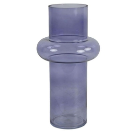 Βάζο Γυάλινο 013.787889 17x31cm Blue Γυαλί